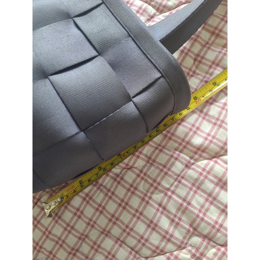 Harveys The Original Seat belt woven Bag dbl. handles Zip top closure gray artsy - Picture 10 of 12